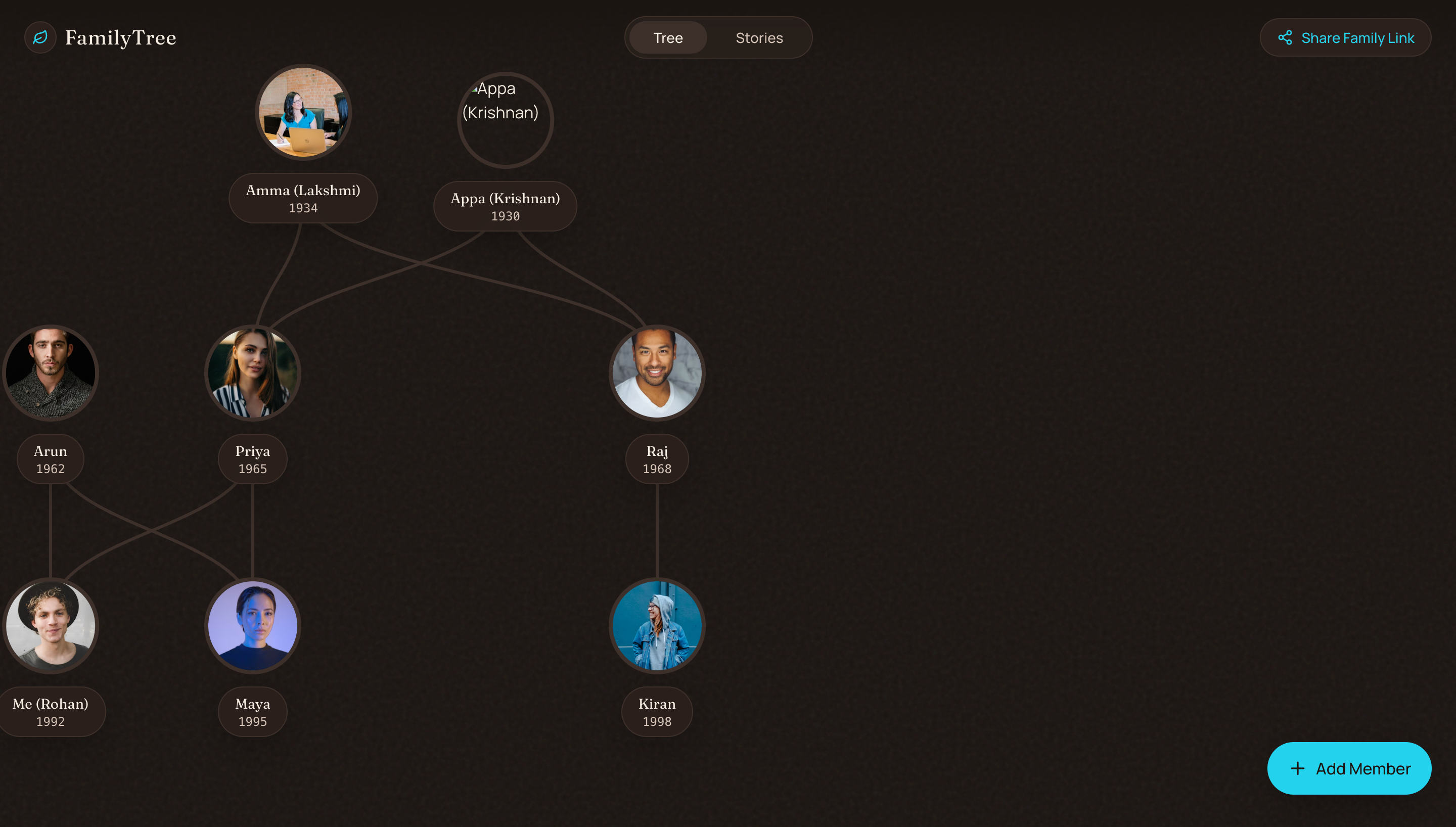 FamilyTree screenshot